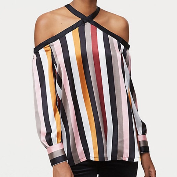 LOFT Tops - Ann Taylor Loft Off the Shoulder Halter